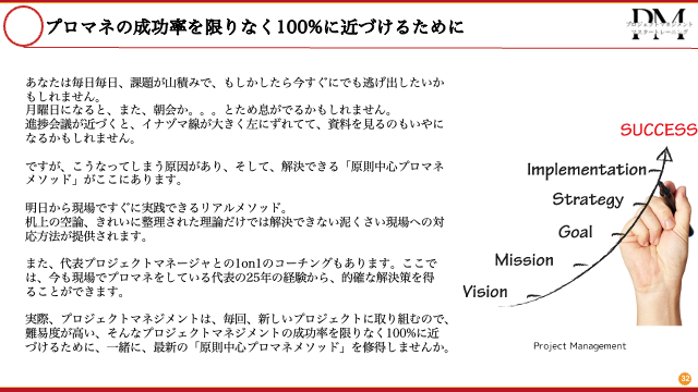 プロマネの成功率を限りなく100%に近づけるために